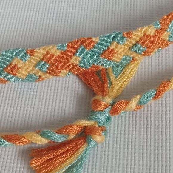 Handmade Colorful Embroidery Floss Adjustable Friendship Style Bracelet Bundle - Picture 5 of 11